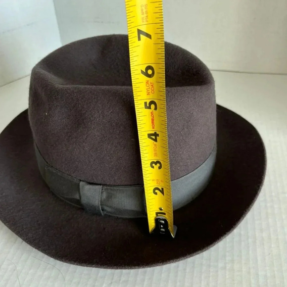 Dick Tracy Womens Disney Vintage wool Fedora Hat Black Size Medium - Picture 4 of 11